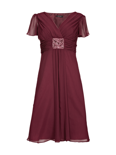 Christian Berg Cocktail Cocktailkleid mit Perlen- und Pailletten-Applikation Bordeaux 2