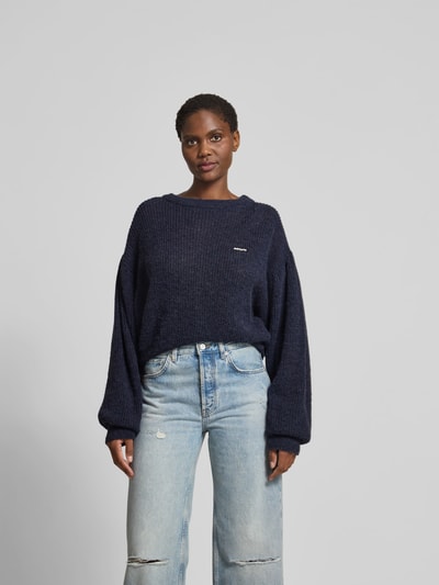 ROTATE Oversized Pullover aus Alpaka-Mix Dunkelblau 4