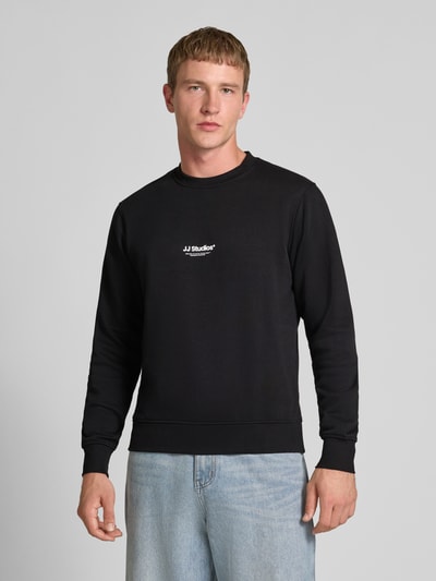 Jack & Jones Sweatshirt mit Label-Print Modell 'SOHO' BLACK 4