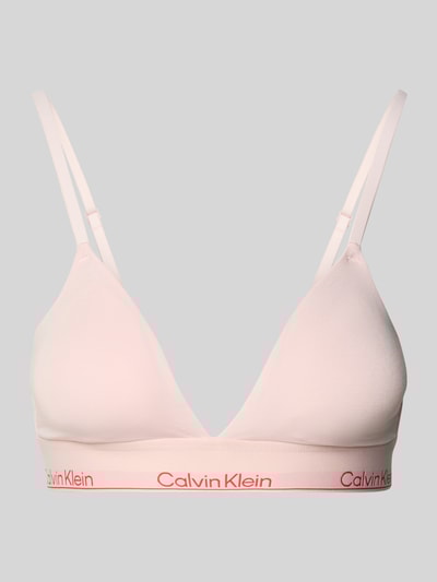 Calvin Klein Underwear Regular fit beha met logostitching, model 'Triangle' Lichtroze - 1
