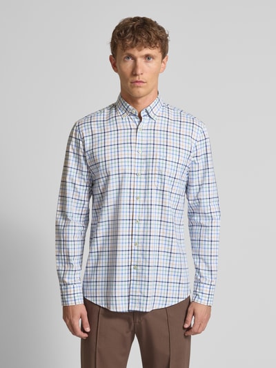 Fynch-Hatton Regular Fit Freizeithemd mit Logo-Stitching Modell 'Oxford' Weiss 4