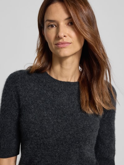 Marella Gebreide pullover van een mix van lanawol en kasjmier, model 'JIM' Donkergrijs - 3