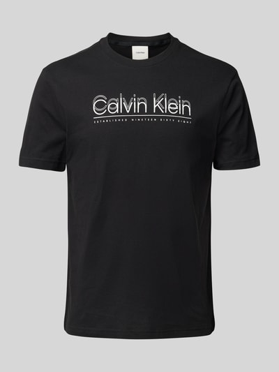 CK Calvin Klein T-Shirt mit Label-Print Black 2