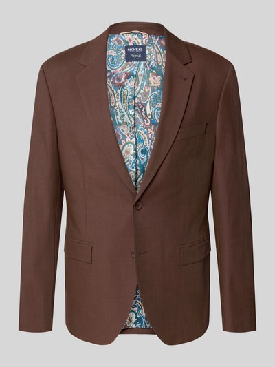 MCNEAL Slim Fit Sakko mit Viskose-Anteil und Reverskragen Dunkelrot 2