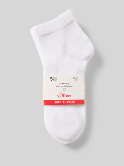 s.Oliver RED LABEL Socken aus Baumwoll-Mix im 5er-Pack Weiss 3