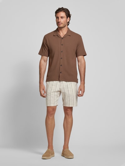 Jack & Jones Premium Vrijetijdsoverhemd met reverskraag, model 'BLAGILIAN' Donkerbruin - 1