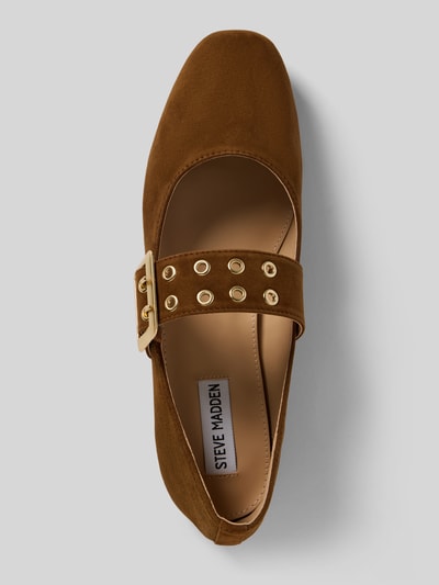 Steve Madden Ballerinas mit Dornschließe Modell 'Atlantica' Cognac 3
