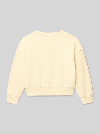 Produktfoto, Sweatshirt mit Motiv- und Logo-Print von GAP im Baumwoll-Mix in Creme, locker geschnitten, glatte Textur, Rückansicht.