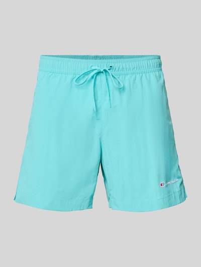 CHAMPION Regular fit zwembroek met labelstitching Aquablauw - 2