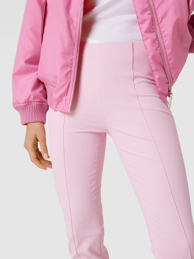 SEDUCTIVE Slim fit capribroek met vaste persplooien Roze - 3