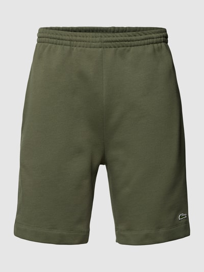 Lacoste Regular Fit Shorts mit elastischem Bund Oliv 2