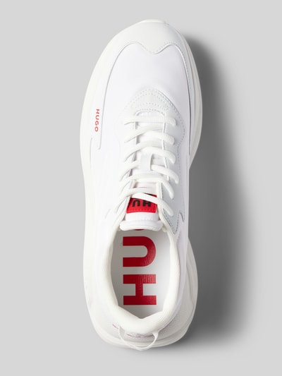 HUGO Sneakers met labeldetails, model 'Leon Wit - 4