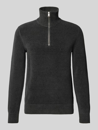 Marc O'Polo Regular fit schipperstrui van een mix van katoen en scheerwol Donkergrijs - 2