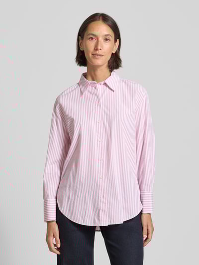 Tom Tailor Relaxed fit overhemdblouse van een mix van lyocell en katoen Felroze - 4