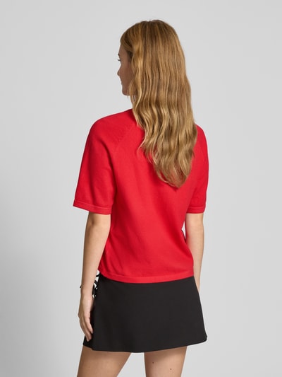 Pieces Regular fit T-shirt met raglanmouwen, model 'BREE' Roestrood gemêleerd - 5