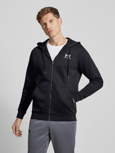 Under Armour Bluza rozpinana z wyhaftowanym logo Czarny 4