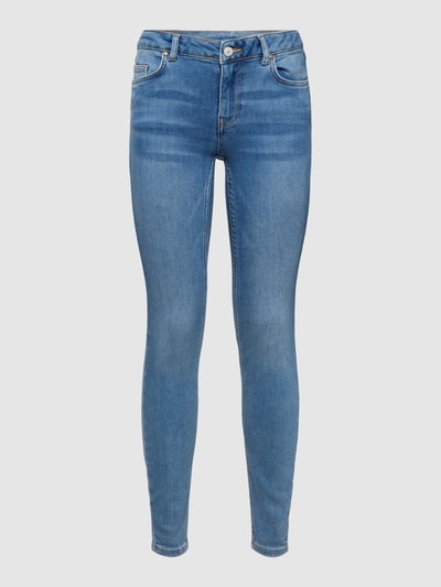 REVIEW Skinny Jeans mit Label-Patch Dunkelblau 2