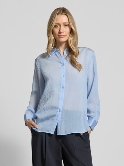Stefanel relaxed fit overhemdblouse van lyocellmix Lichtblauw - 4