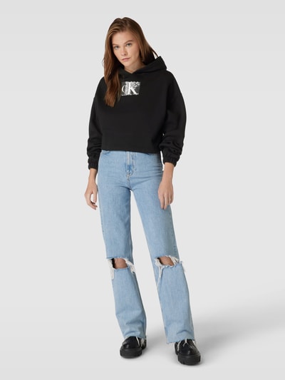 Calvin Klein Jeans Hoodie met pailletten, model 'SEQUIN' Zwart - 1