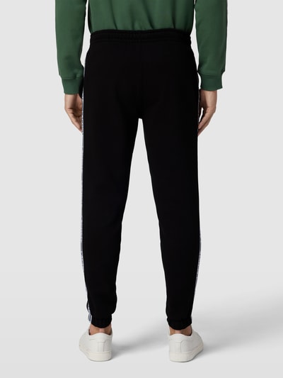 Lacoste Sweatpants mit Label-Streifen Modell 'TAPE' Black 5