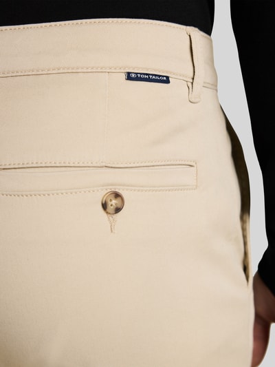Tom Tailor straight fit chino van katoenmix Beige - 3