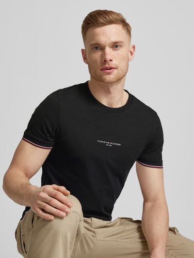 Tommy Hilfiger T-Shirt mit Label-Print Black 3