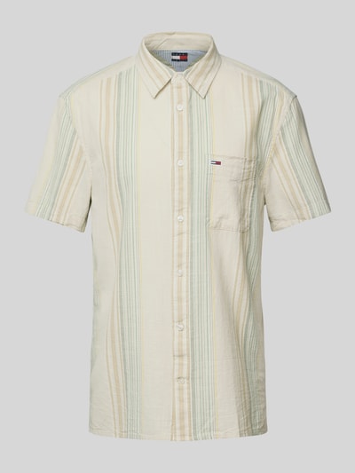 Tommy Jeans Regular Fit Freizeithemd aus reiner Baumwolle Beige 2