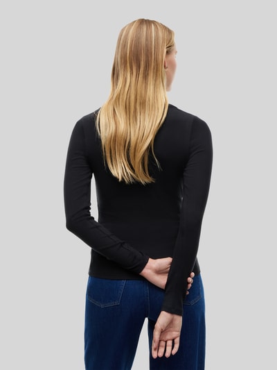 Tommy Jeans Bluzka z długim rękawem z dekoltem henley Czarny 5
