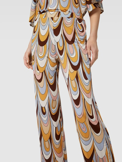 Ana Alcazar Stoffen broek met all-over motief Lichtbruin - 3