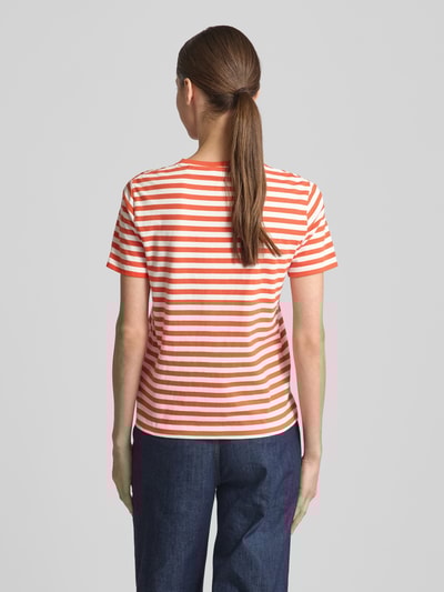 Gant T-shirt met labelstitching Koraal - 5