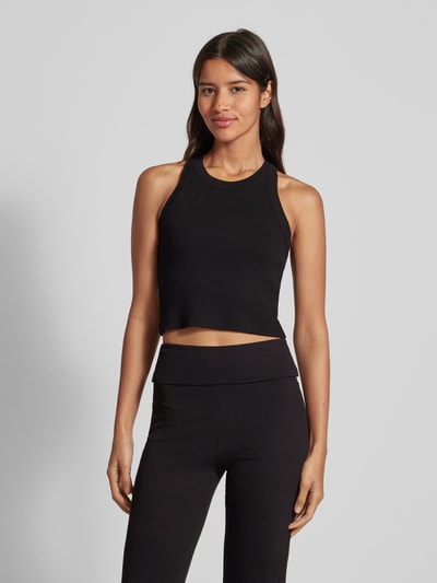 AIMN Crop Top mit Rundhalsausschnitt Black 4