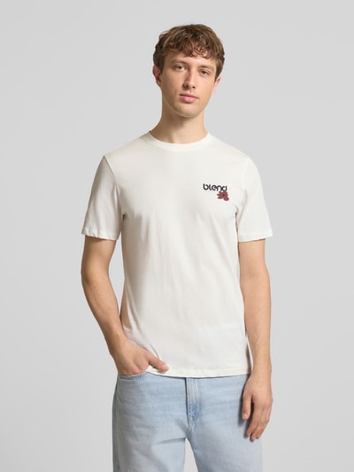 Blend Regular Fit T-Shirt mit Logo-Print Modell 'Kenan' Offwhite 4