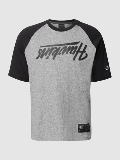 CHAMPION T-Shirt mit Statement-Print Anthrazit meliert 2