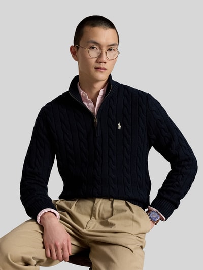 Polo Ralph Lauren relaxed fit schipperstrui van puur katoen Marineblauw - 6