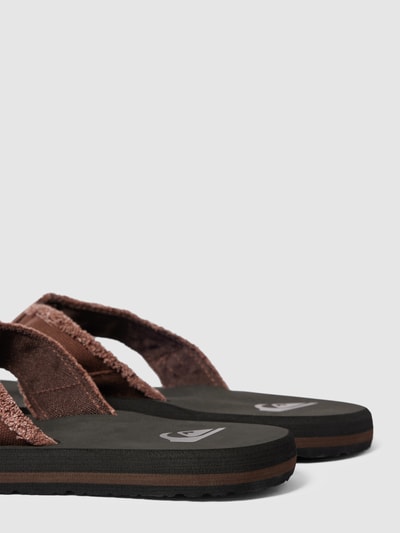 Quiksilver Teenslippers met gerafelde zoom Model 'MONKEY ABYSS' Middenbruin - 3