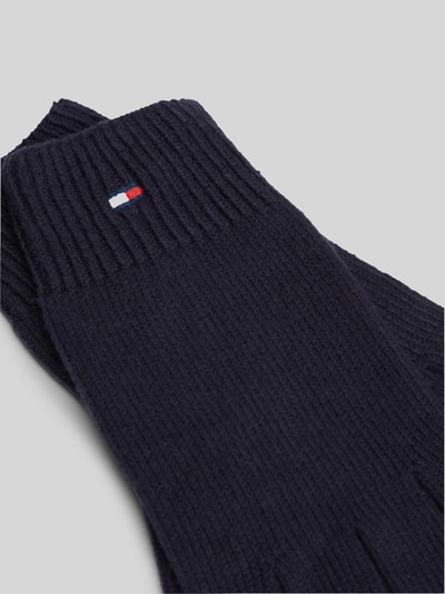 Tommy Hilfiger Handschuhe aus Baumwoll-Mix mit Woll-Anteil Marine 2