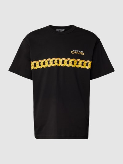 Versace Jeans Couture T-Shirt mit Motiv-Print Black 2