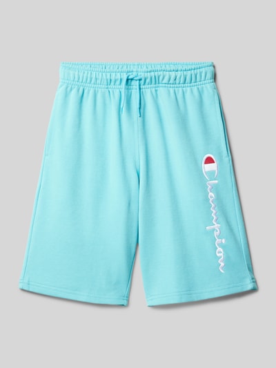 CHAMPION Sweatshorts met logostitching Lichtturquoise - 1