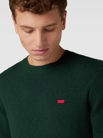 Levi's® Strickpullover mit Label-Patch Modell 'ORIGINAL' Anthrazit 3