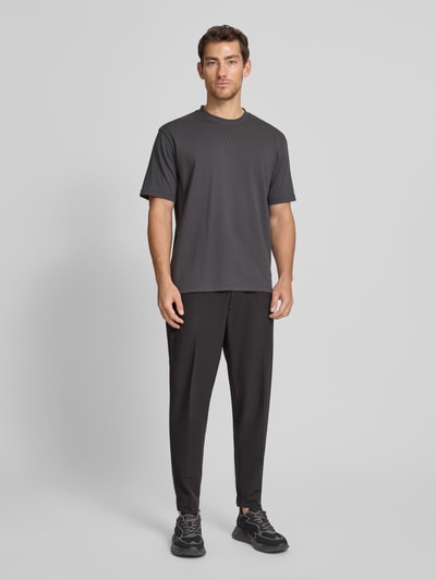 BOSS Green Regular Fit T-Shirt aus reiner Baumwolle Modell 'TEE 10' Mittelgrau 1