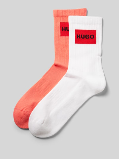 HUGO Socken mit Label-Print im 2er-Pack Rot 1