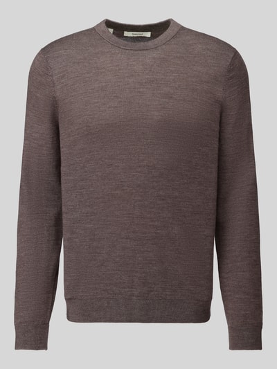 Selected Regular Fit Pullover aus reiner Wolle Modell 'TRAY' Mittelbraun 2