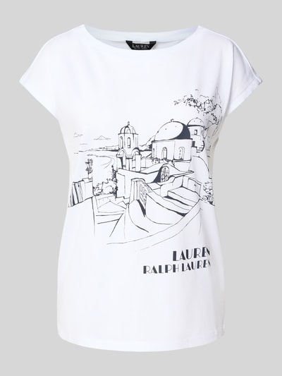 Lauren Ralph Lauren T-Shirt mit Label-Print Modell 'GRIETA' Weiss 2