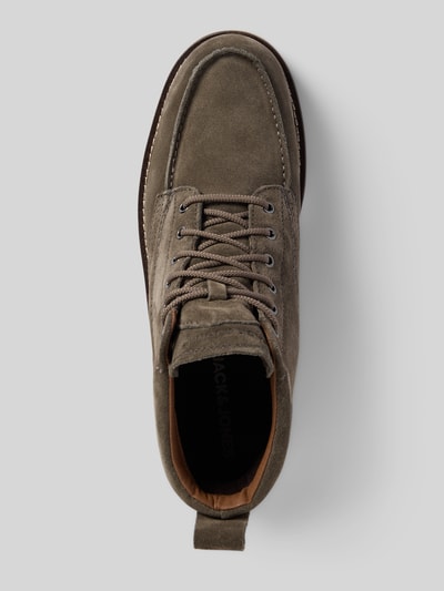 Jack & Jones Kozaki sznurowane z detalem z logo model ‘TORONTO’ Antracytowy 3