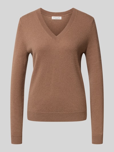 Christian Berg Woman Gebreide pullover met V-hals Hazelnoot - 2