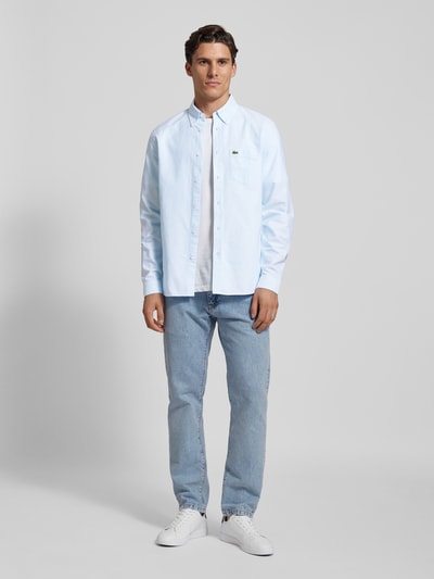 Lacoste Regular fit vrijetijdsoverhemd met logopatch Lichtblauw - 1