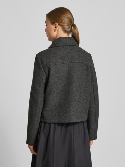 Vero Moda Regular fit jack met klepzakken, model 'SAFIR' Antraciet gemêleerd - 5