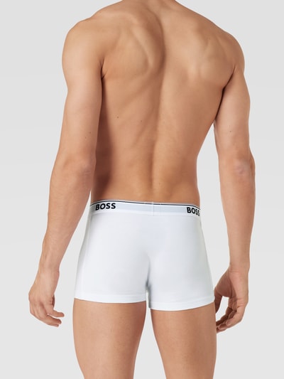 BOSS Boxershort met elastische band met logo in een set van 3 stuks Wit - 4