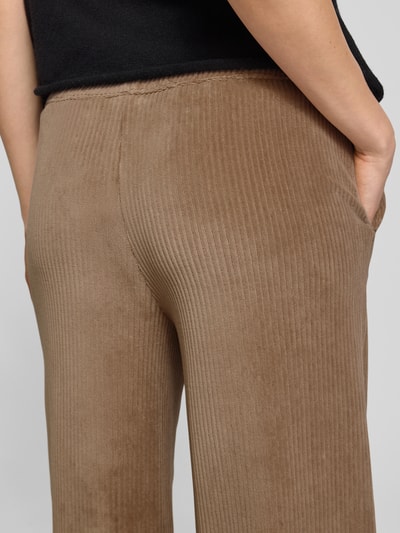 Smith and Soul Corduroy broek met steekzakken en elastische band Taupe - 3
