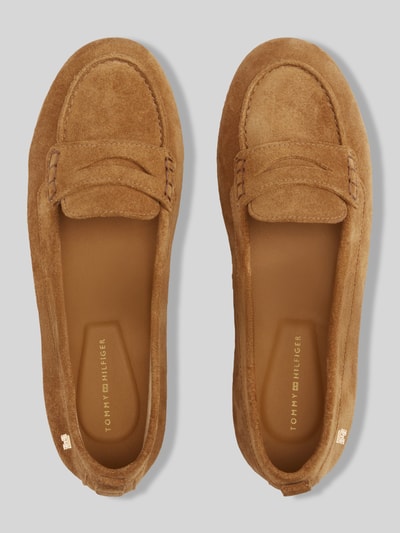 Tommy Hilfiger loafers van echt leer Kaki - 4